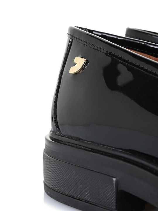 Leather Women's Moccasins in Black Color