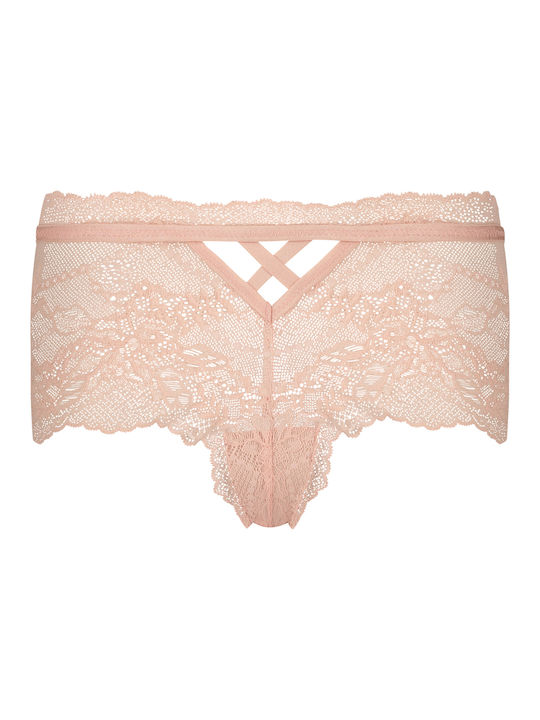 Hunkemöller Damen Boxer mit Spitze Pearl Blush