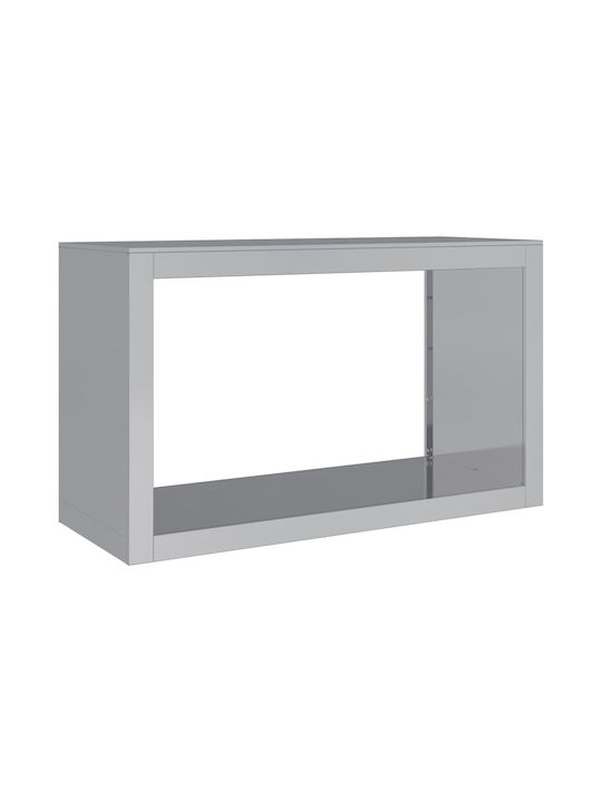 vidaXL Inox Raft Depozitare lemne 100x40x60cm Gri