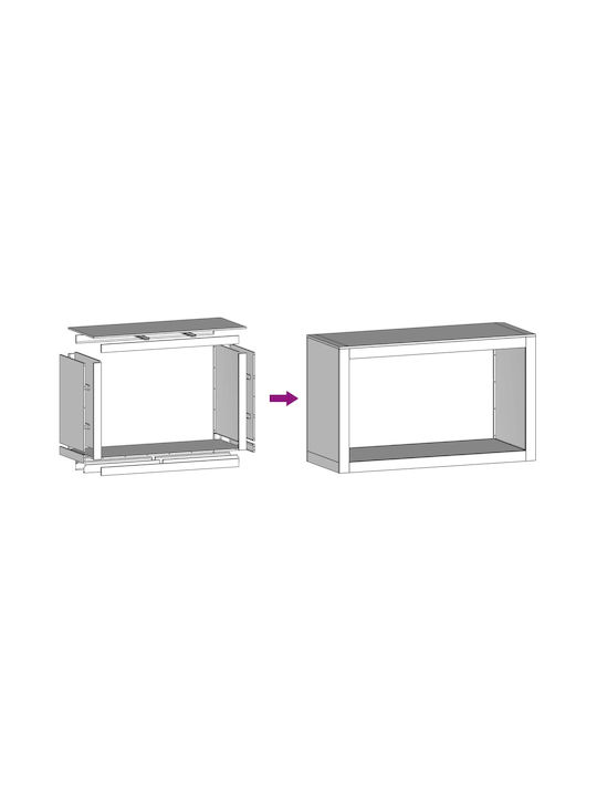 vidaXL Inox Ράφι Αποθήκευσης Ξύλων 100x40x60cm Καφέ