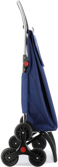Stoff Einkaufswagen Klappbar Blau 67x107cm