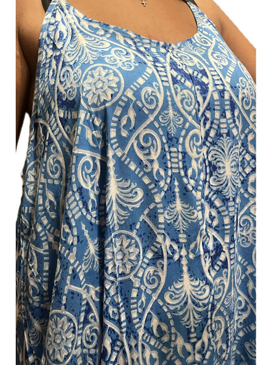 Platinum Fashion Women's Maxi Caftan Beachwear Light Blue