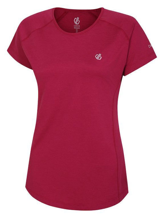 Damen Sportlich T-Shirt Schnell trocknend Berry Pink, Fuchsia