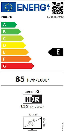 Philips Smart Τηλεόραση 65" 4K UHD QLED PUS8209 HDR (2024) 65PUS8209/12