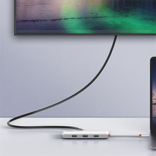 Ldnio 6-in-1 USB-C Docking Station mit HDMI 4K PD Ethernet Weiß