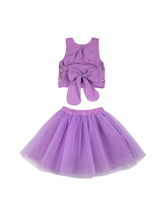 Chief Kids Set with Skirt 2pcs Lilac