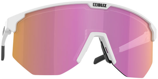 Bliz Cycling Glasses Hero with White Frame & Multicolour Lenses