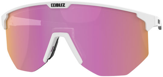 Bliz Cycling Glasses Hero with White Frame & Multicolour Lenses