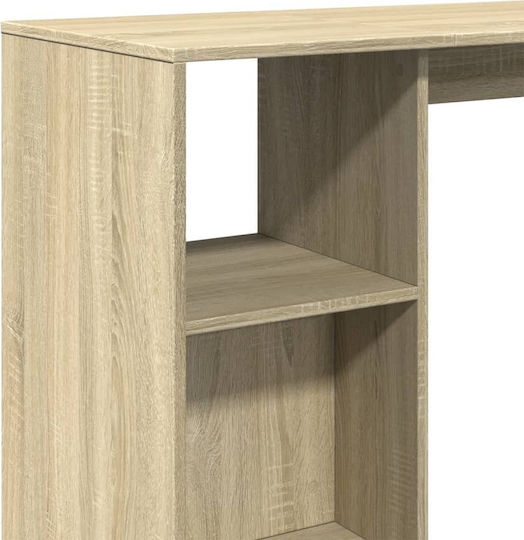 vidaXL Sonoma Brown Wooden Bar Table 124x46x103.5 cm