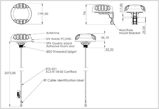 Aktive GPS-Antenne Poynting GPS-0001-v2-01 Glonass