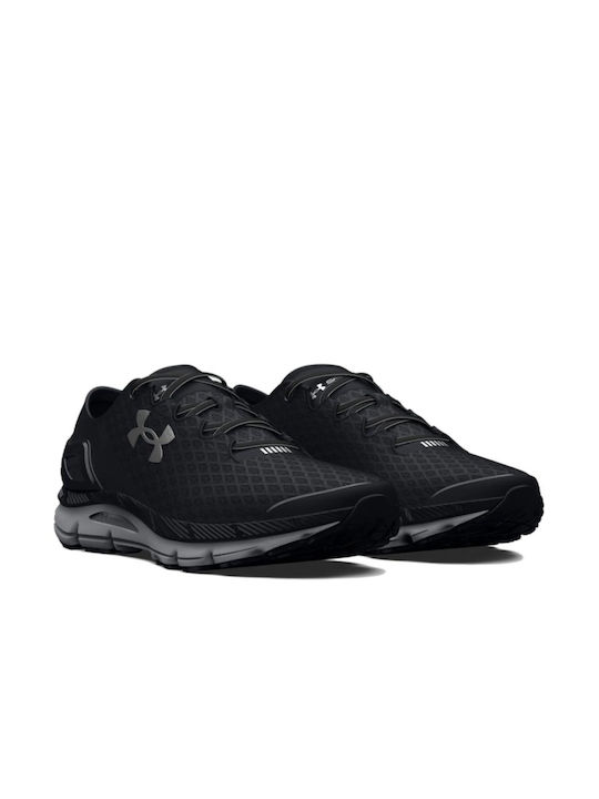 Under Armour Speedform Gemini Sport Shoes Running Black Metallic Silver