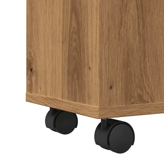 vidaXL Στήλη Μπάνιου Δαπέδου Μ23xΒ33xΥ65cm Δρυς