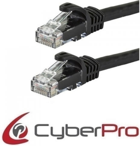 CyberPro U/UTP Cat.6a Ethernet Network Cable 2m Black 1pcs (CP-A6C020B)