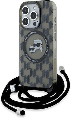 Karl Lagerfeld Iml Monogram Back Cover με Λουράκι Μαύρο (iPhone 15 Pro)