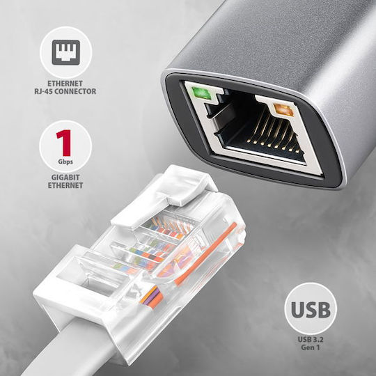 Axagon USB-C Adaptor de rețea pentru conexiune cablată Ethernet