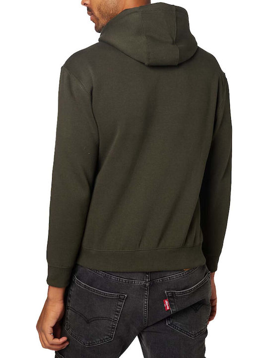 Blend Men's Sweatshirt with Hood and Pockets GREEN