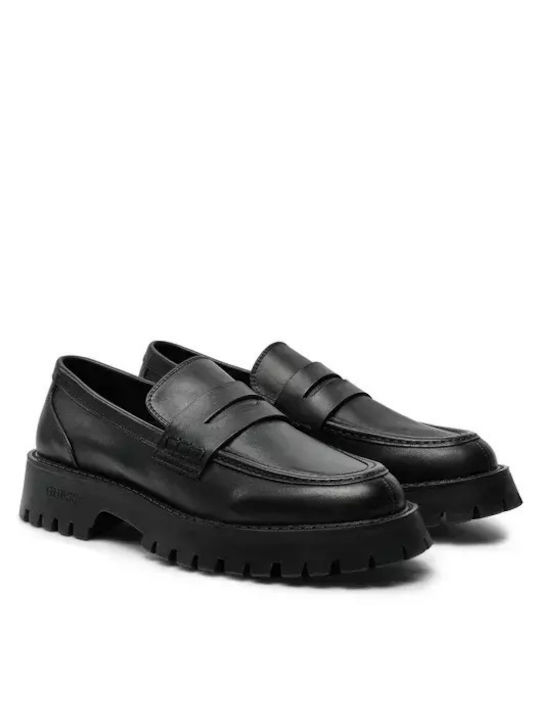 Guess Δερμάτινα Ανδρικά Loafers σε Μαύρο Χρώμα