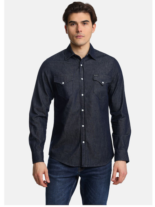 Paco & Co Men's Shirt Long Sleeve dark blue