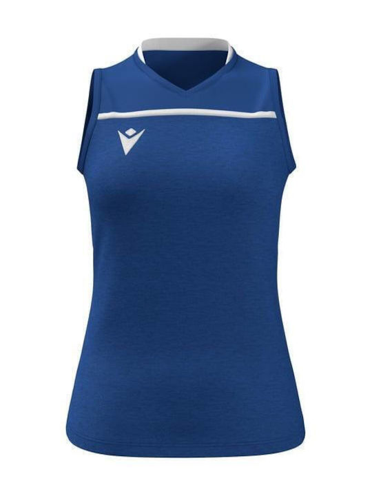 Bluză Sport pentru Femei cu Decolteu în V Royal Blue/White