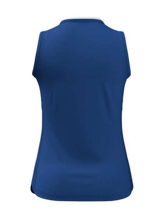 Bluză Sport pentru Femei cu Decolteu în V Royal Blue/White