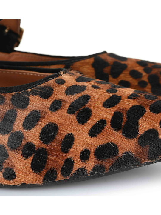 Pantofi balerini pentru femei Leopard