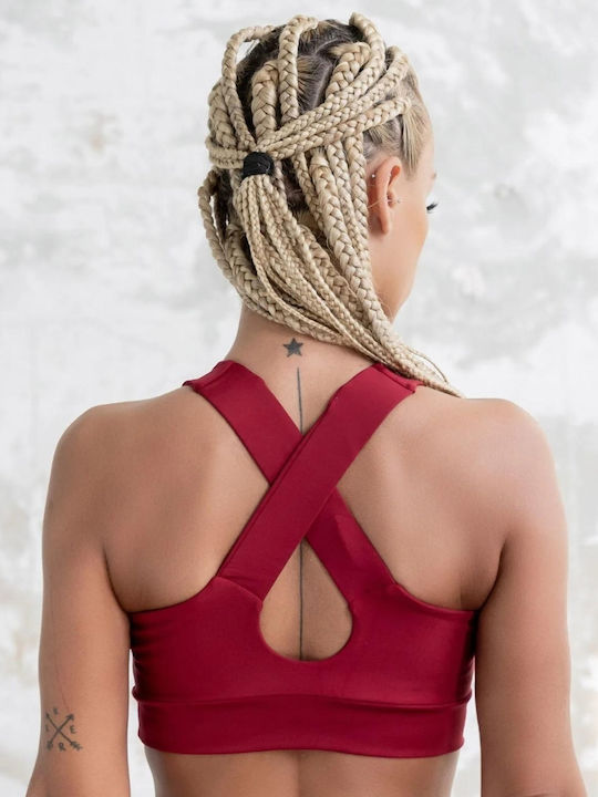 Dri-Fit Γυναικείο Αθλητικό Μπουστάκι Red Wine