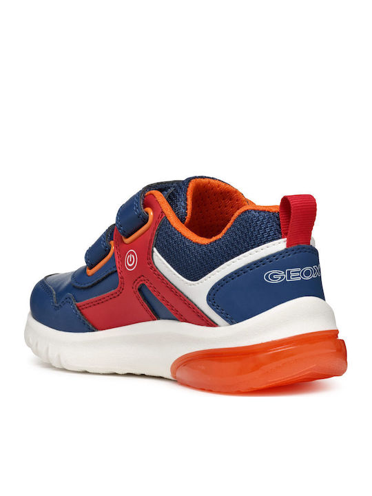 Sneaker Încălțăminte sport Joasa pentru copii Anatomici cu scai și lumini Albastre