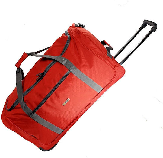 RCM Sack Voyage 54lt Red with Wheels Fabric L62xW23xH38cm