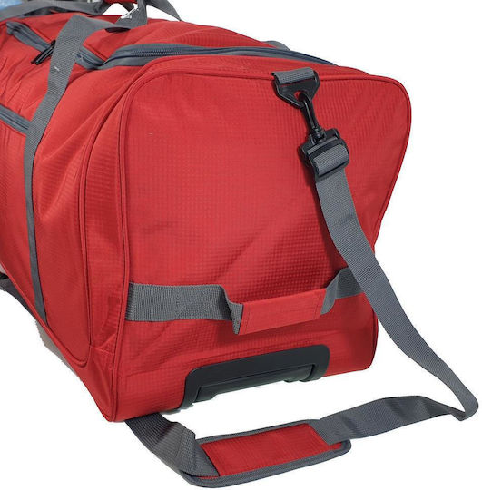 RCM Sack Voyage 54lt Red with Wheels Fabric L62xW23xH38cm