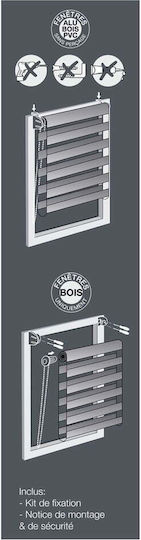 Douceur d'Intérieur Rollos Partieller Blackout Braun B90xH180cm