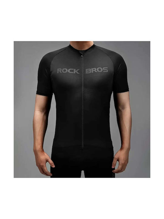 Rockbros Ανδρική Κοντομάνικη Μπλούζα Road Bike Μαύρη