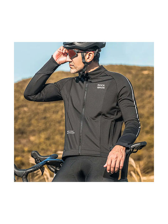 Rockbros Ανδρική Μακρυμάνικη Μπλούζα Road Bike Μαύρη