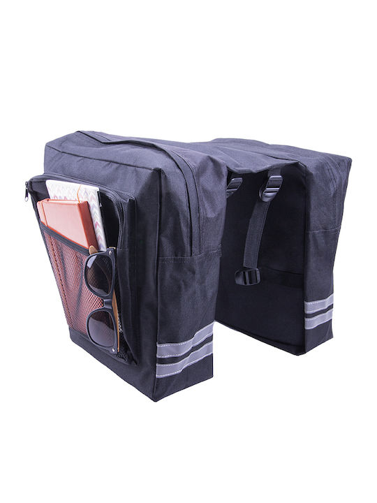 Forever Double Bike Carrier Gepäckträgertasche Schwarz BIKE00001