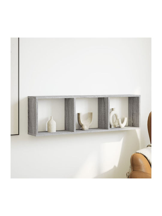 Wall Cabinet Grey Sonoma 100x16x30 cm Engineered Wood Grey 100 x 16 x 30 cm