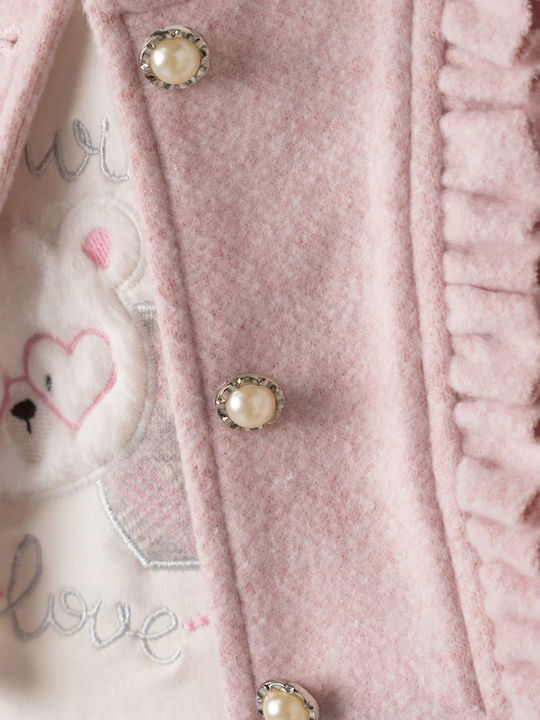 Kinder-Set mit Rock Winter 4Stück Pink