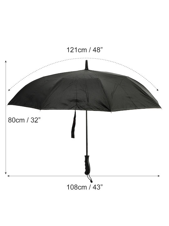 Winddicht Regenschirm Kompakt Schwarz BGD8681126434584