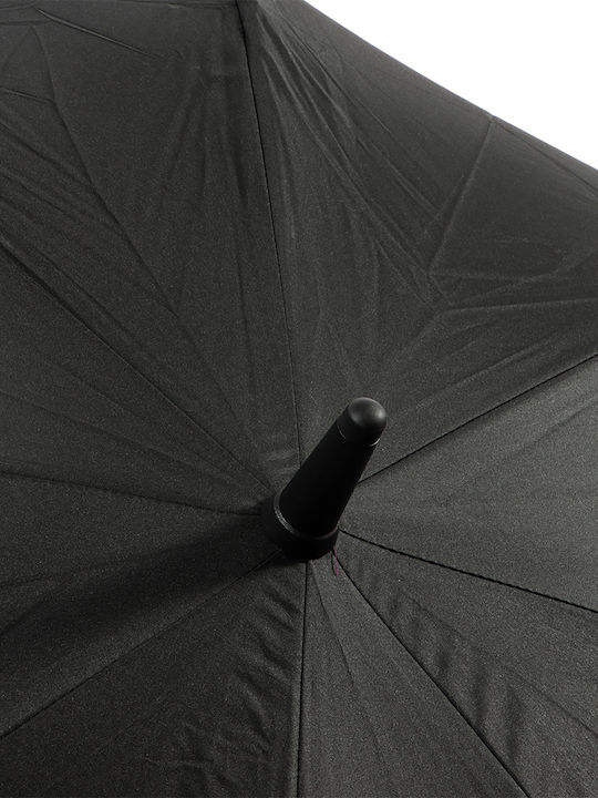 Winddicht Regenschirm Kompakt Schwarz BGD8681126434584