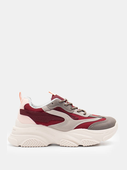 Luigi Chunky Sneakers Burgundy