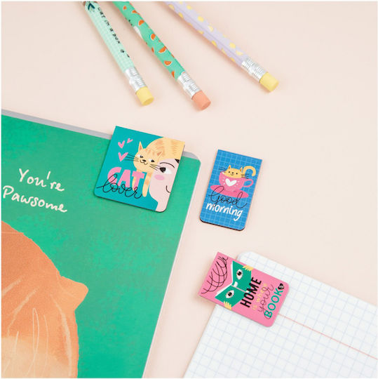 Meshu Magnetic Bookmarks Cat Lovers 3 Pcs