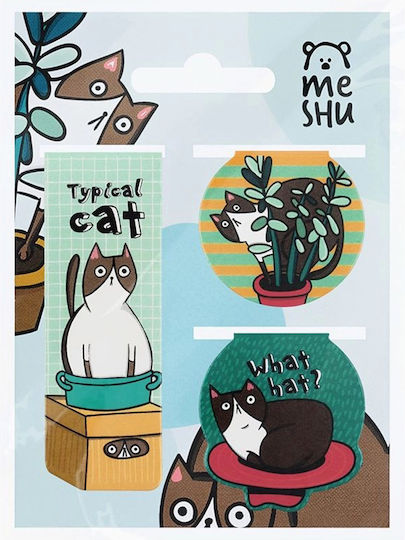 Meshu Μαγνητικοί Σελιδοδείκτες Juisy Cat 3 Τμχ