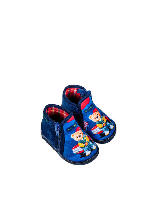 Mini Max Kinderhausschuhe Stiefel Blau