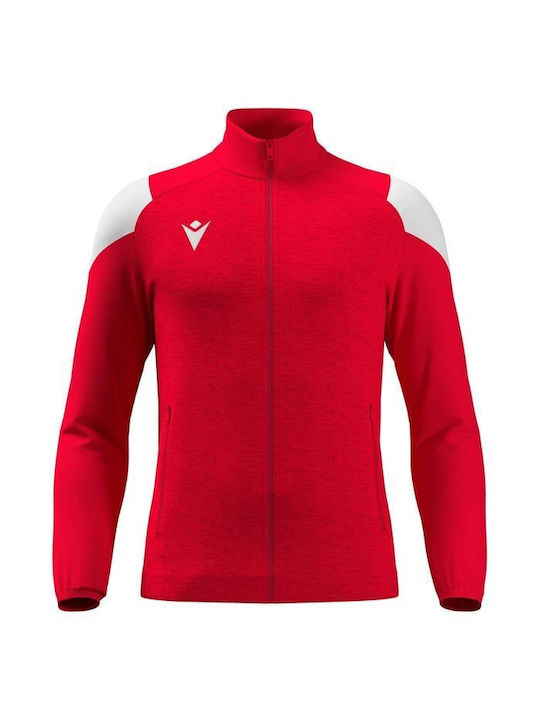 Jachetă pentru Bărbați cu Fermoar Red/White