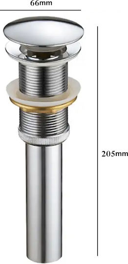 Naron Pop Up Kupfer Ventil Spülbecken Silber