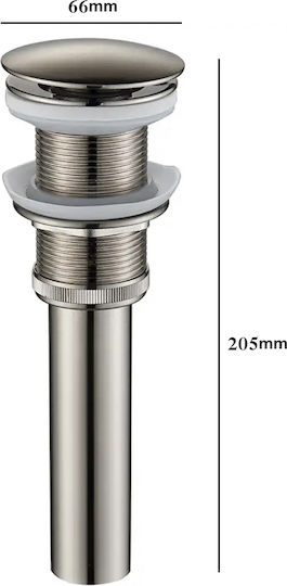 Naron Pop Up Kupfer Ventil Spülbecken Silber