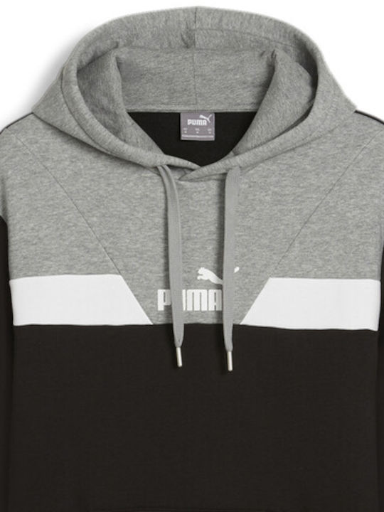 Puma M Power Colorblock Men's Sweatshirt with Hood Black