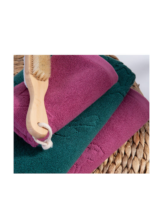 Nef-Nef Homeware Bath Towel Premium Birds 70x140cm Rose Weight 550gr/m²