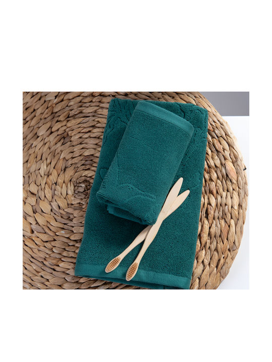Nef-Nef Homeware Πετσέτα Χεριών Premium Birds 30x50εκ. Green Βάρους 550gr/m²
