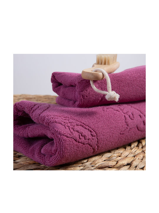 Nef-Nef Homeware Facecloth Premium Birds 50x90cm Rose Weight 550gr/m²