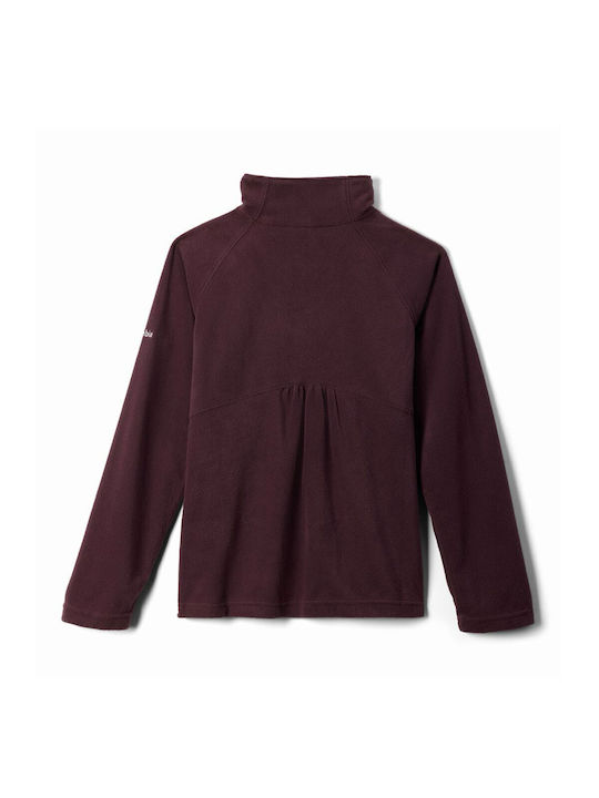 Columbia Bluză pentru copii Cu mâneci lungi Burgundy Glacial Fleece Half Zip