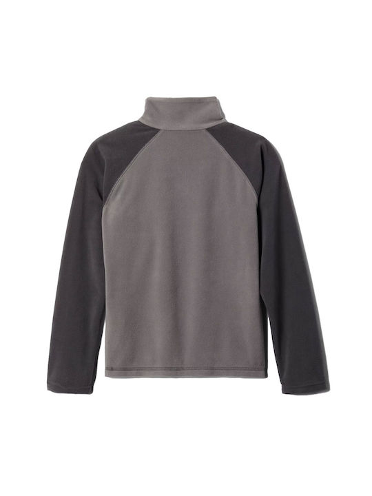 Columbia Kids Blouse Long Sleeve Gray Glacial Half Zip Fleece